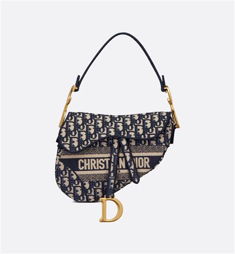 dior saddle slim pouch|Saddle Slim Pouch Blue Dior Oblique Embroidery .